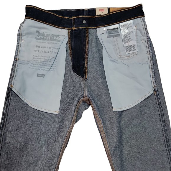 Levis 505 Mens Rinse Dark Wash Jeans Straight Leg Sz 29x32 - Picture 8 of 13